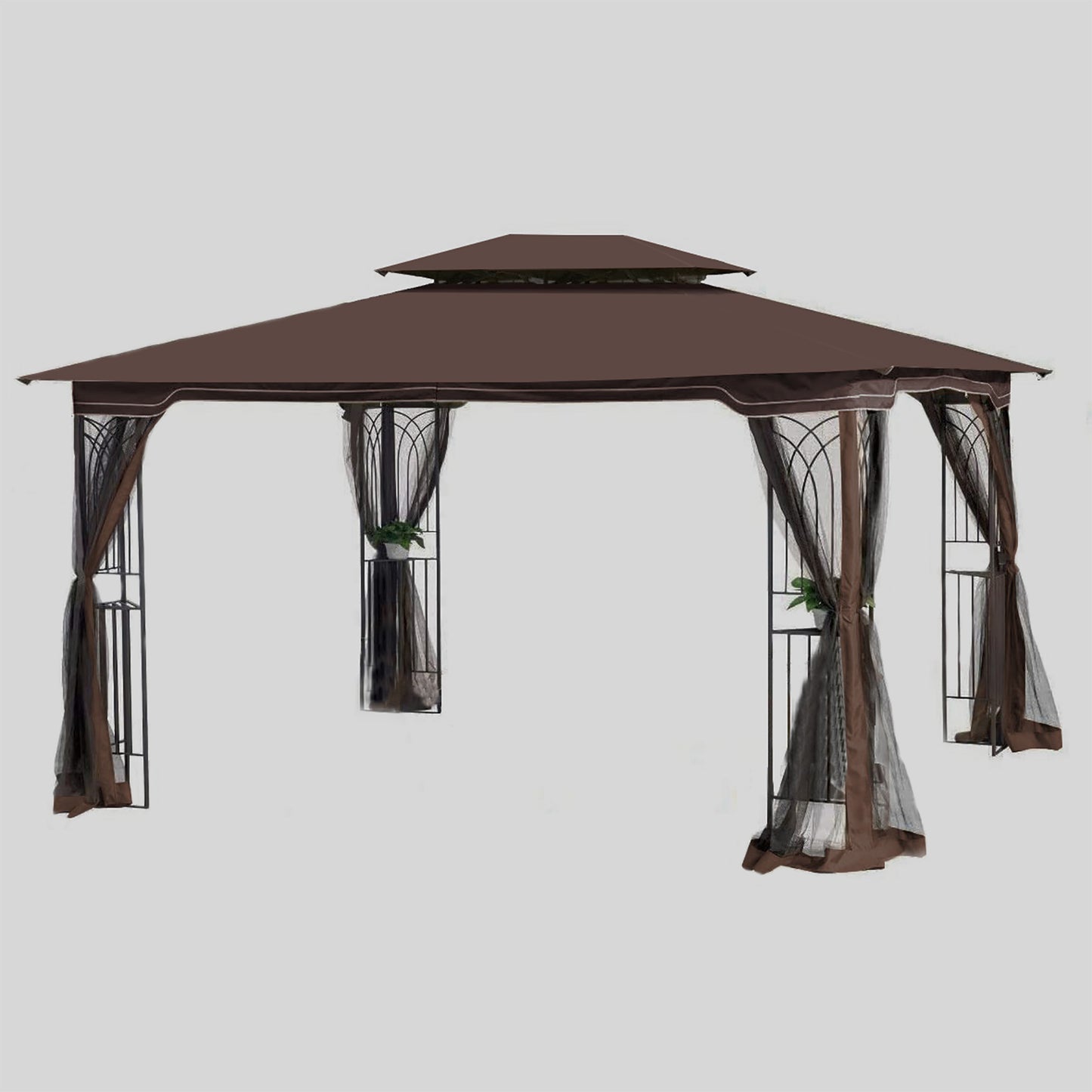 Cozy Garden Gazebo with Ventilated Roof & Mosquito Net