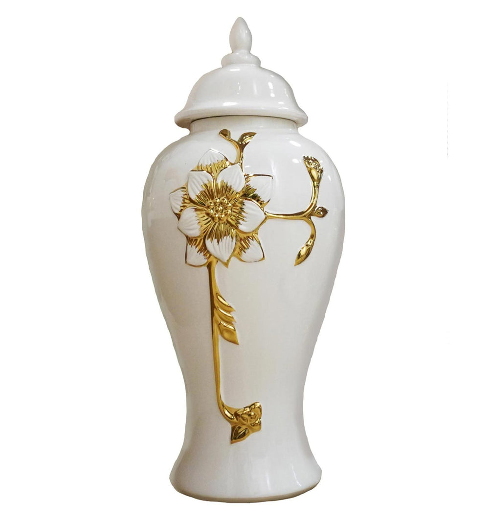 Golden Blossom Ginger Jar