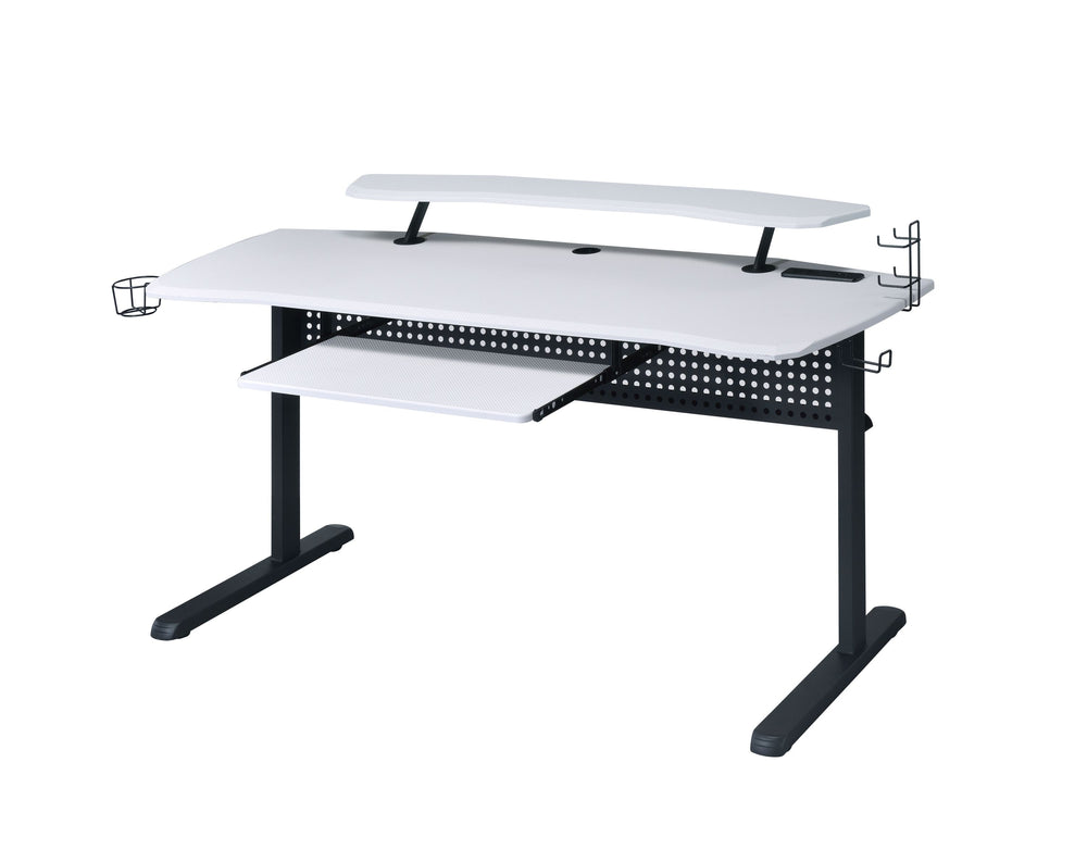 ACME Vildre USB Gaming Table - Sleek Black & White Finish