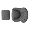 Chic Grey Armchair and Ottoman Set for Modern Comfort