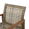 Chic Duo: Hampton Wood & Wicker Chairs