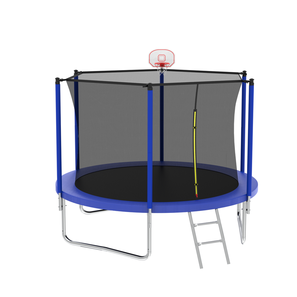 Jump & Play Trampoline with Basketball Hoop & Ladder