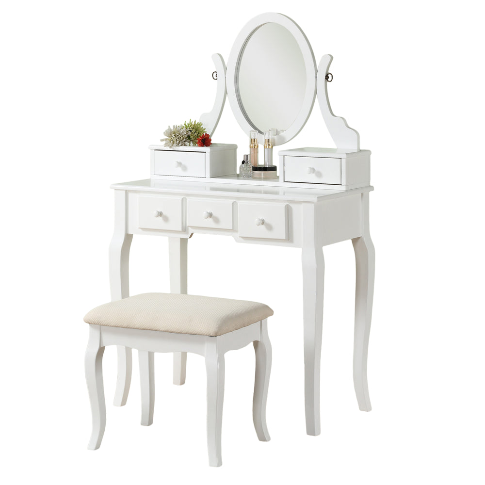 Chic White Make-Up Vanity Set