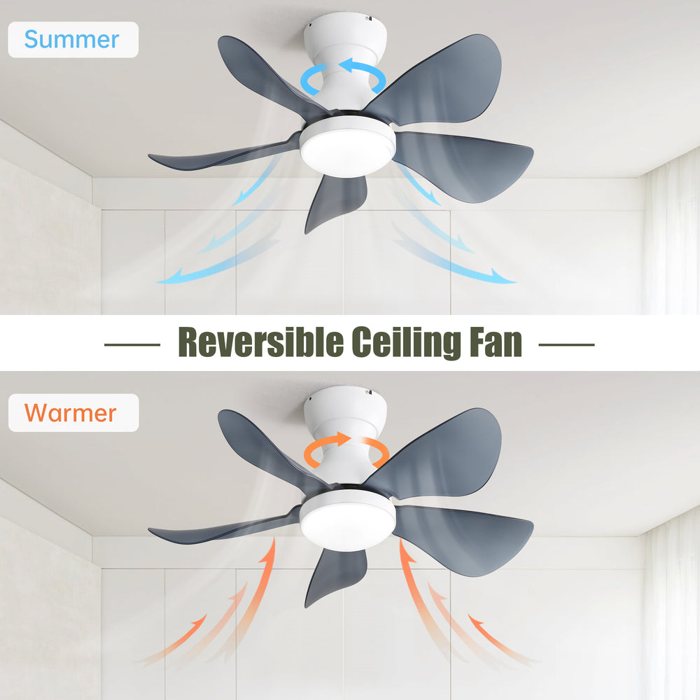 Cozy Glow Flush-Mount Ceiling Fan