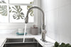 Sleek Arc Pull-Out Kitchen Faucet