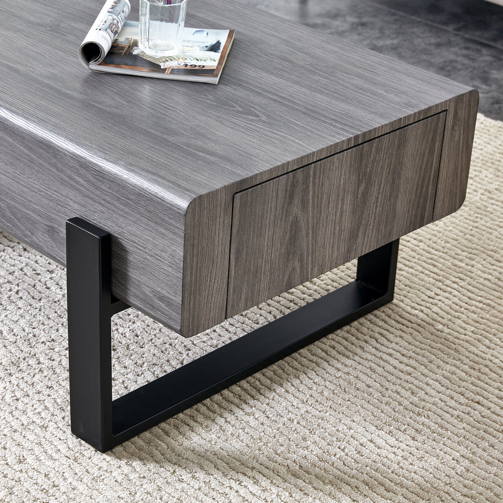 Sleek & Space-Saving Coffee Table with Wood Drawers