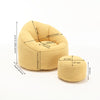 Cozy Foam Bean Bag Chair with Footrest