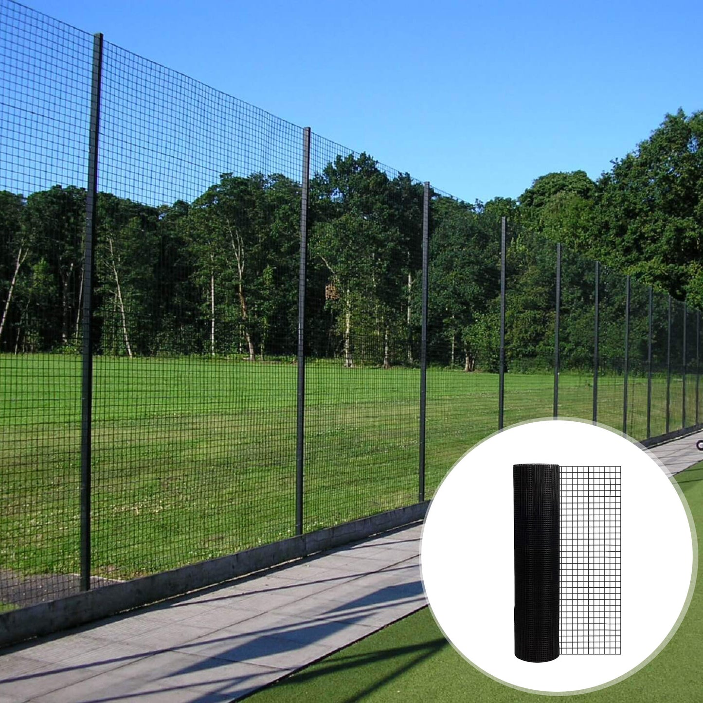 Black Vinyl Coated Wire Mesh for Poultry and Home Use