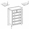 Chic Storage Dresser with Six Drawers