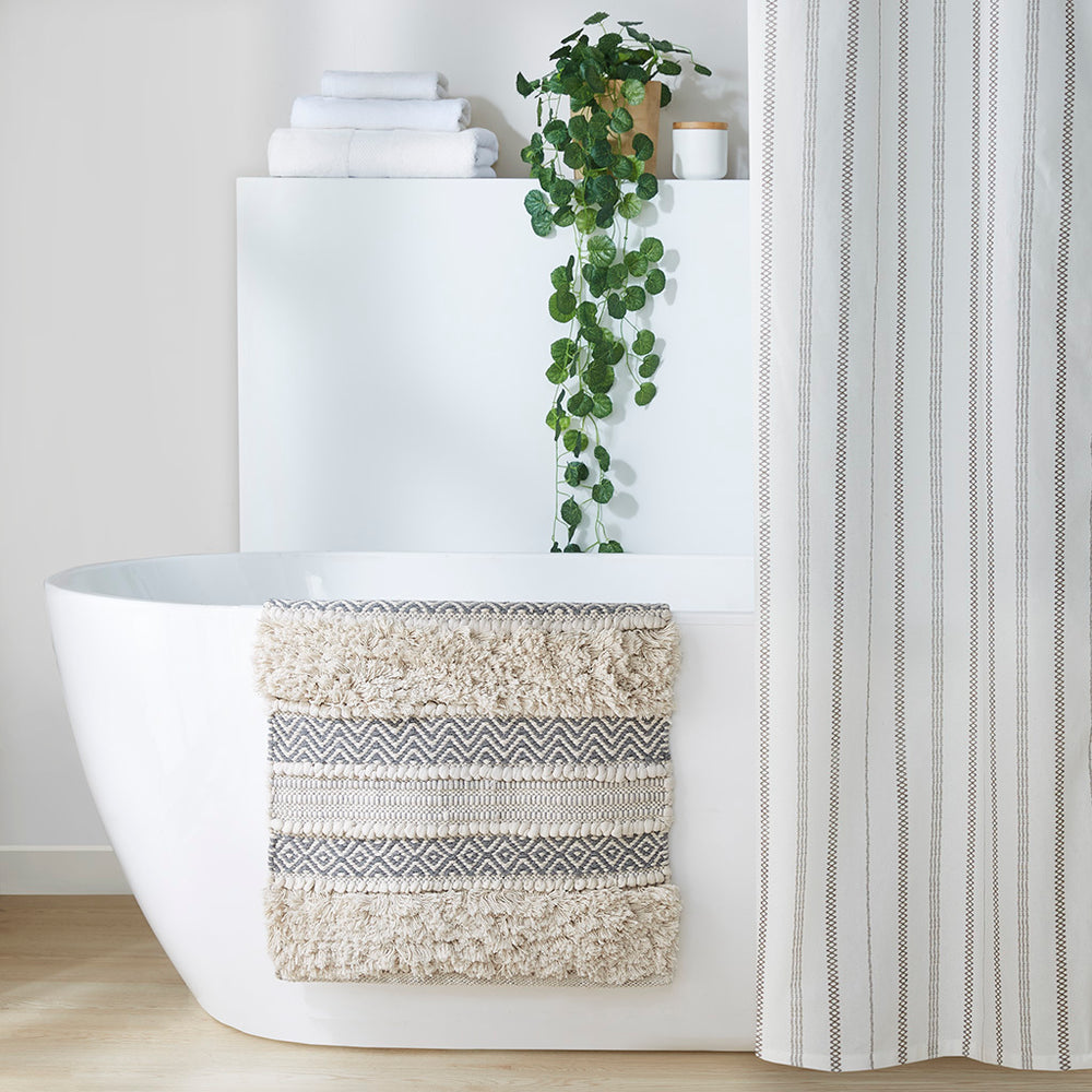 Striped Cozy Bath Rug