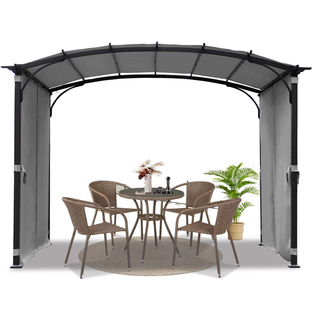 Stylish Arched Pergola with Waterproof Shade for Your Garden