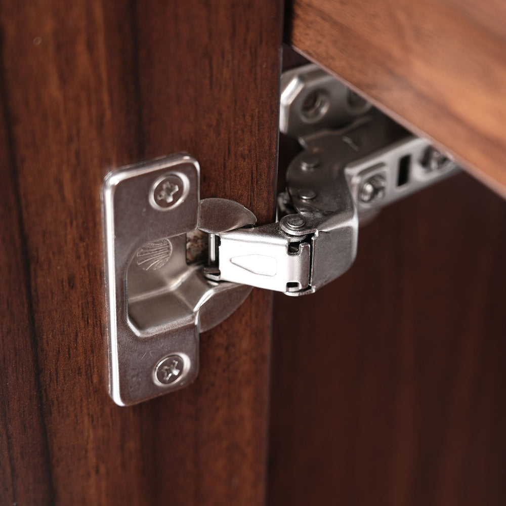 Chic Walnut Bathroom Vanity with Soft-Close Doors