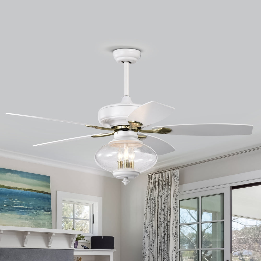 Breezy White Ceiling Fan with Remote