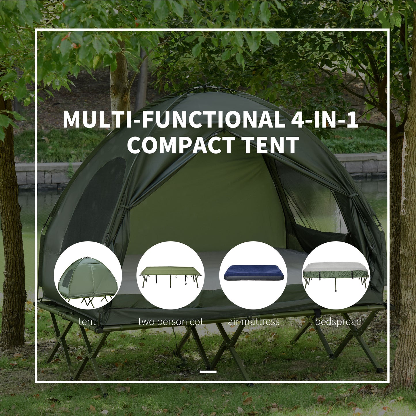 CampMate Duo: Ultimate Foldable Cot & Tent Combo