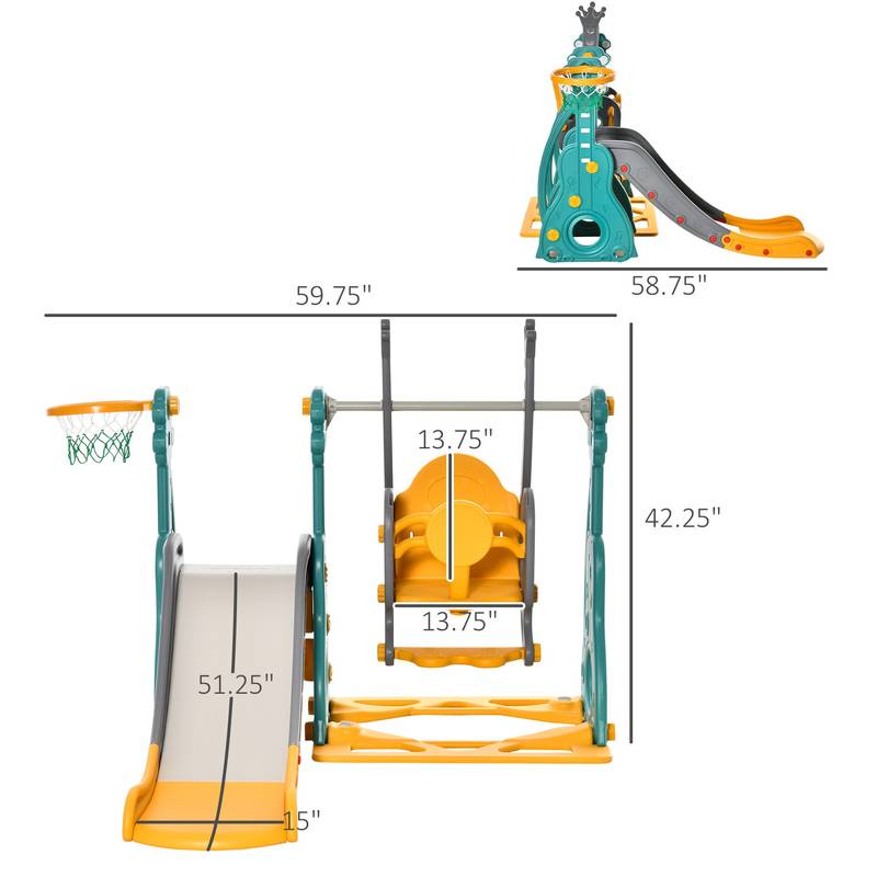 Playtime Paradise: Kids' Swing & Slide Adventure Set