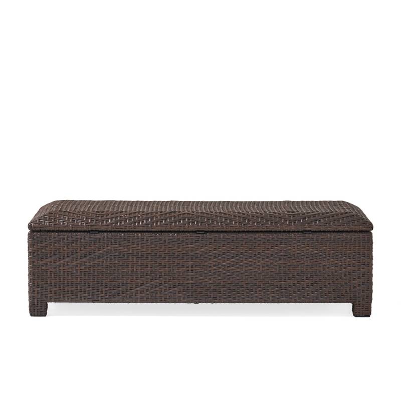 Chic Wicker Storage Bench