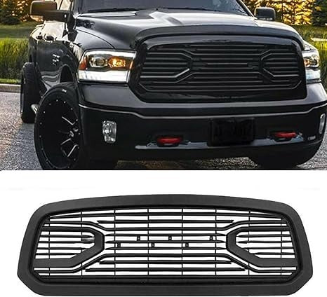 Bold Black Grille for Dodge Ram 1500 Big Horn Style