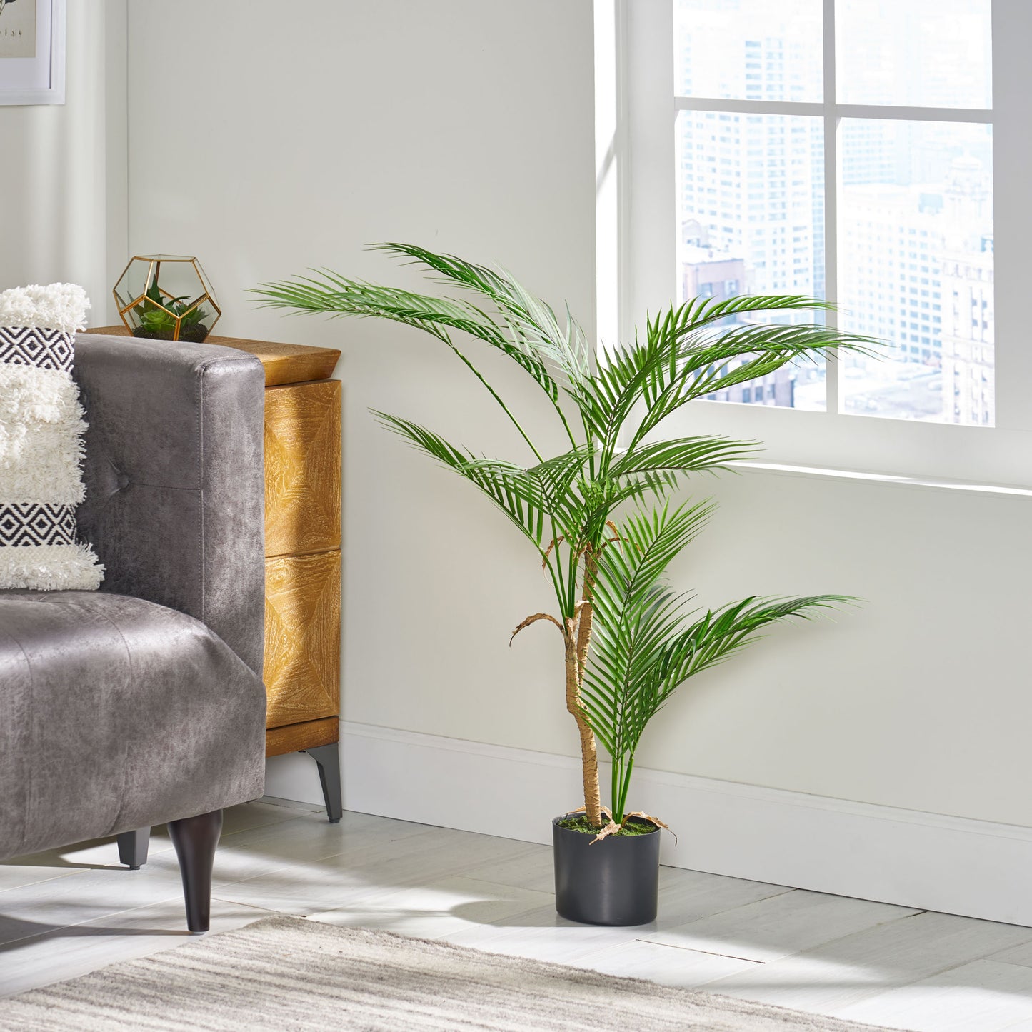 Lush Faux Palm Tree