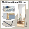 Elegant Full-Length Solid Wood Mirror