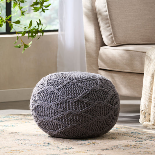 Cozy Malibu Wool Pouf