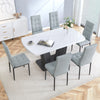 Chic Marble Dining Set for Six