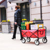 Bright Red Folding Wagon for Gardens & Beaches