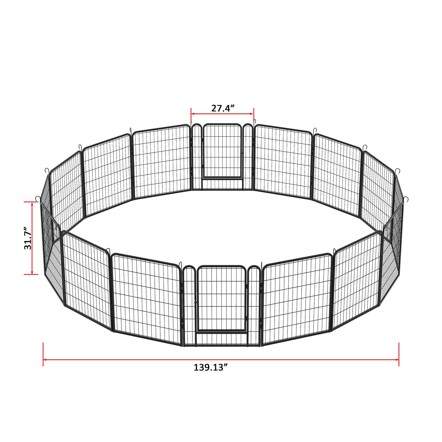 Ultimate Pet Playpen with Door - Heavy Duty Outdoor Dog Fence