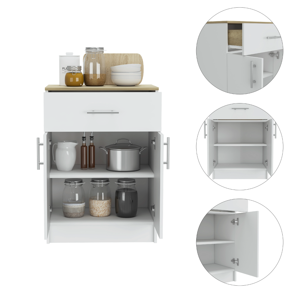 Chic Pantry Organizer with Drawer and Shelves