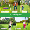 Backyard Metal Swing Set with Safety Belt