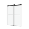 Sleek Soft-Close Frameless Shower Door in Matte Black