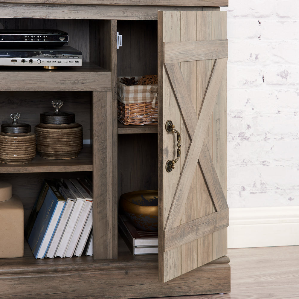 Rustic Charm TV Stand with Ample Storage