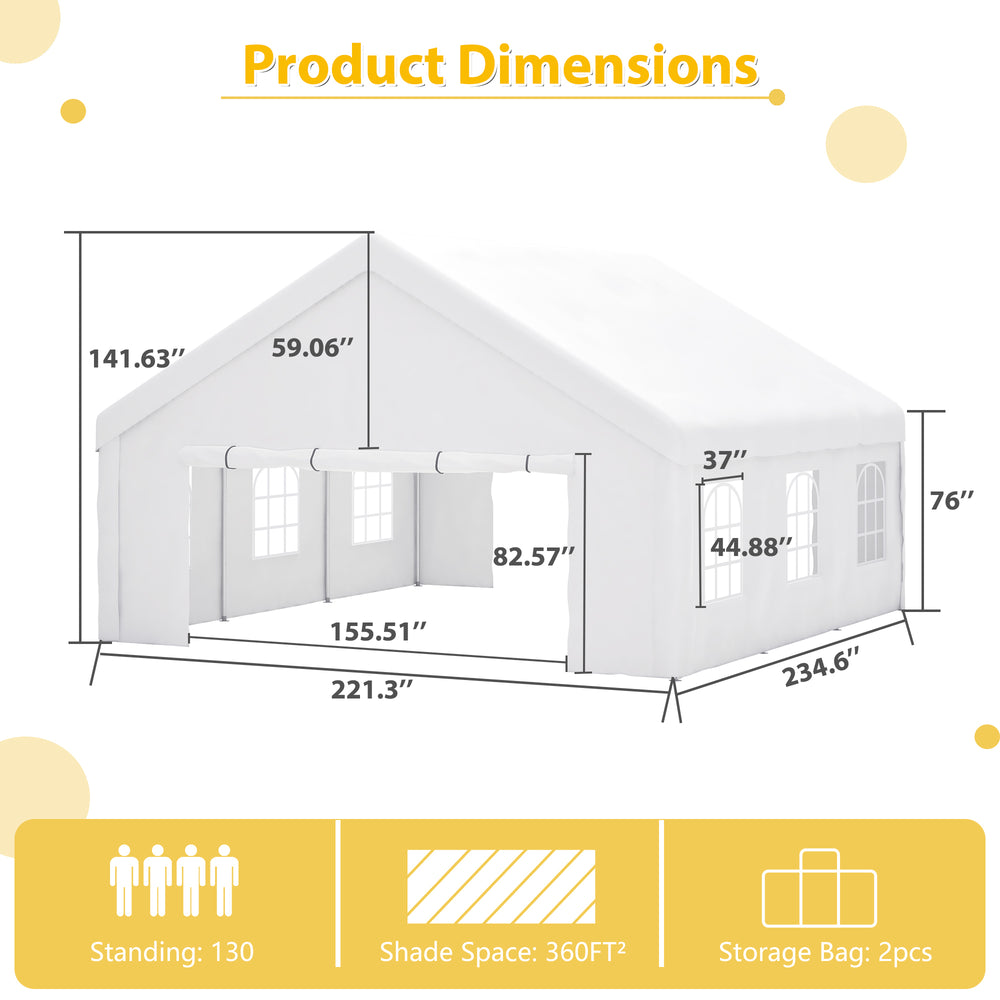 Big Bash Party Tent - Heavy Duty Outdoor Canopy with Removable Walls!