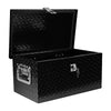 Rugged Black Aluminum Tool Box - Ultimate Storage Solution for Trucks and Outdoors