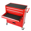 Rolling Red Tool Cart with Four Drawers