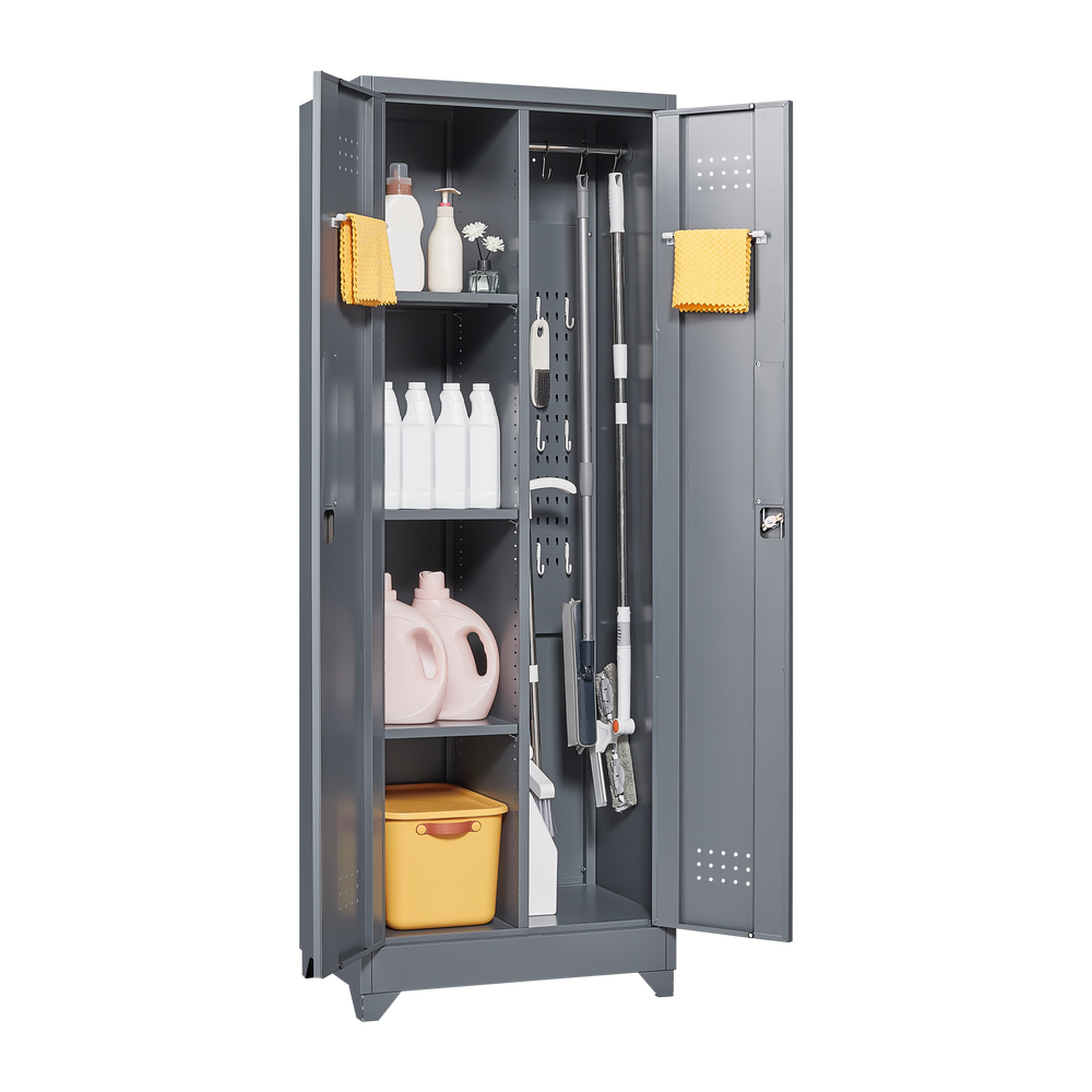 Lockable Metal Storage Solutions: Tall Tool Organizer for Home & Shop