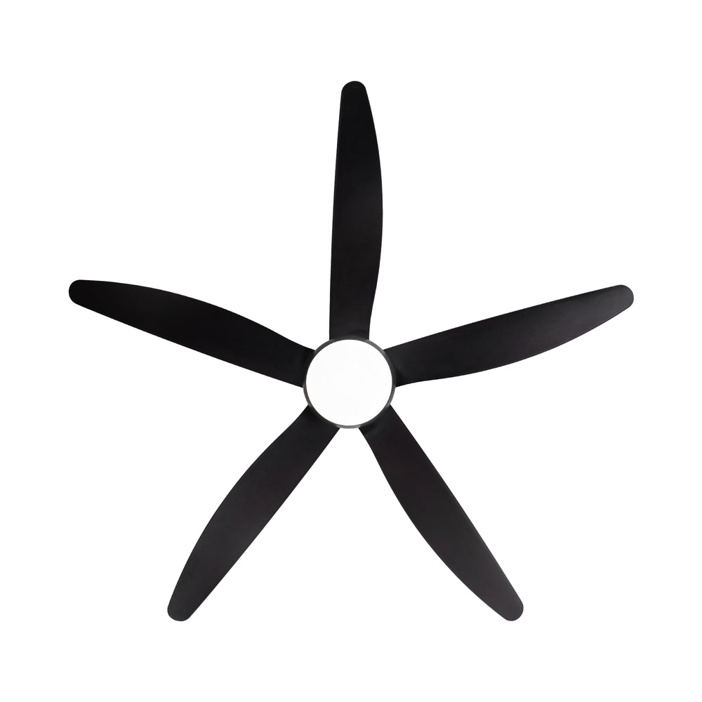 Sleek LED Ceiling Fan with Black Blades