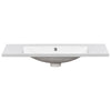 Chic White Resin Vanity Sink - Three Hole Design