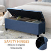 Cozy Blue Storage Bench: Stylish & Functional Seating with Hidden Space