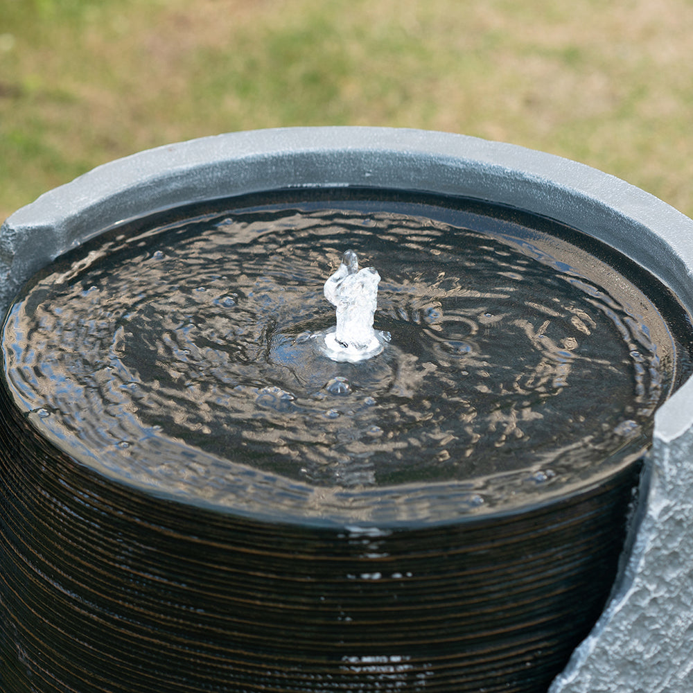 Chic Urn Water Fountain with Light for Garden and Patio