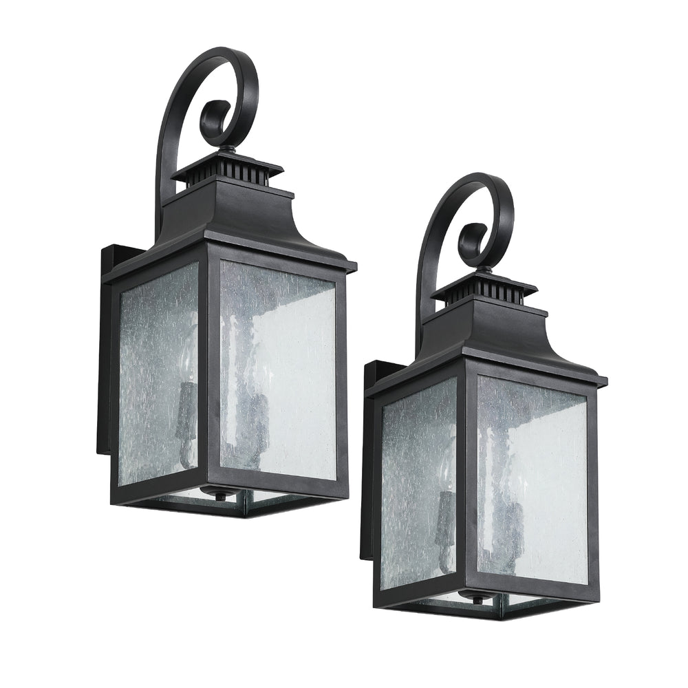 Brighten Your Outdoors: Stylish Wall Lanterns (Set of Two)