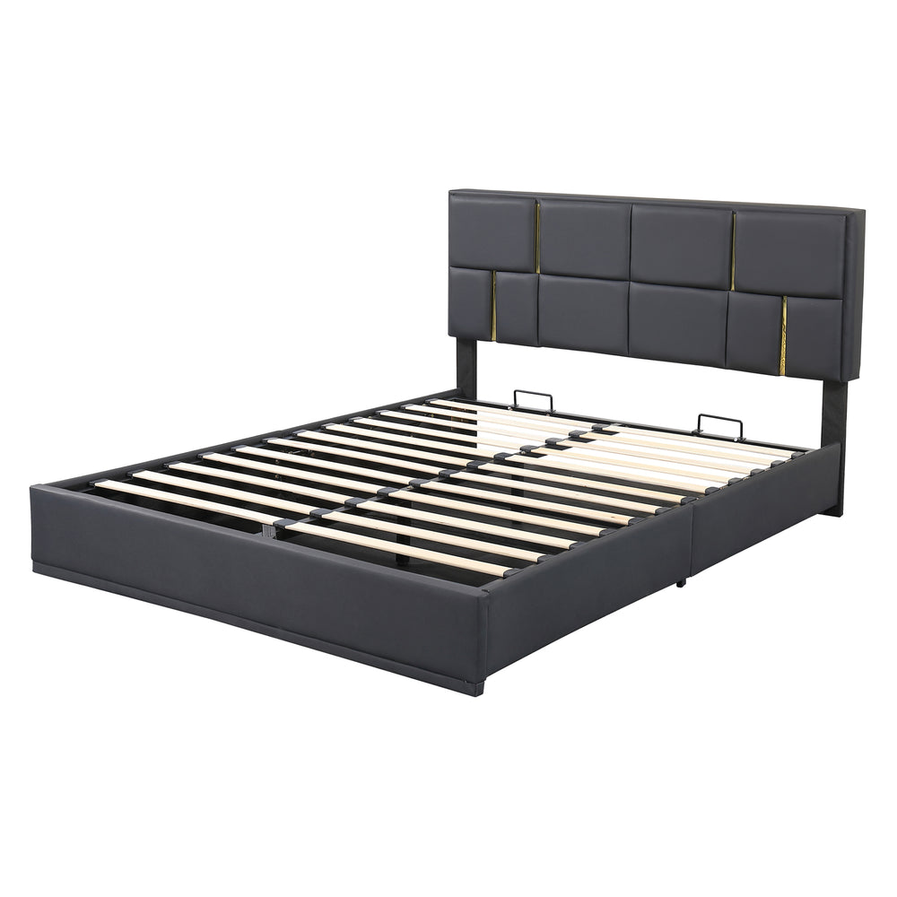 Stylish Queen Bed Set with Hidden Storage