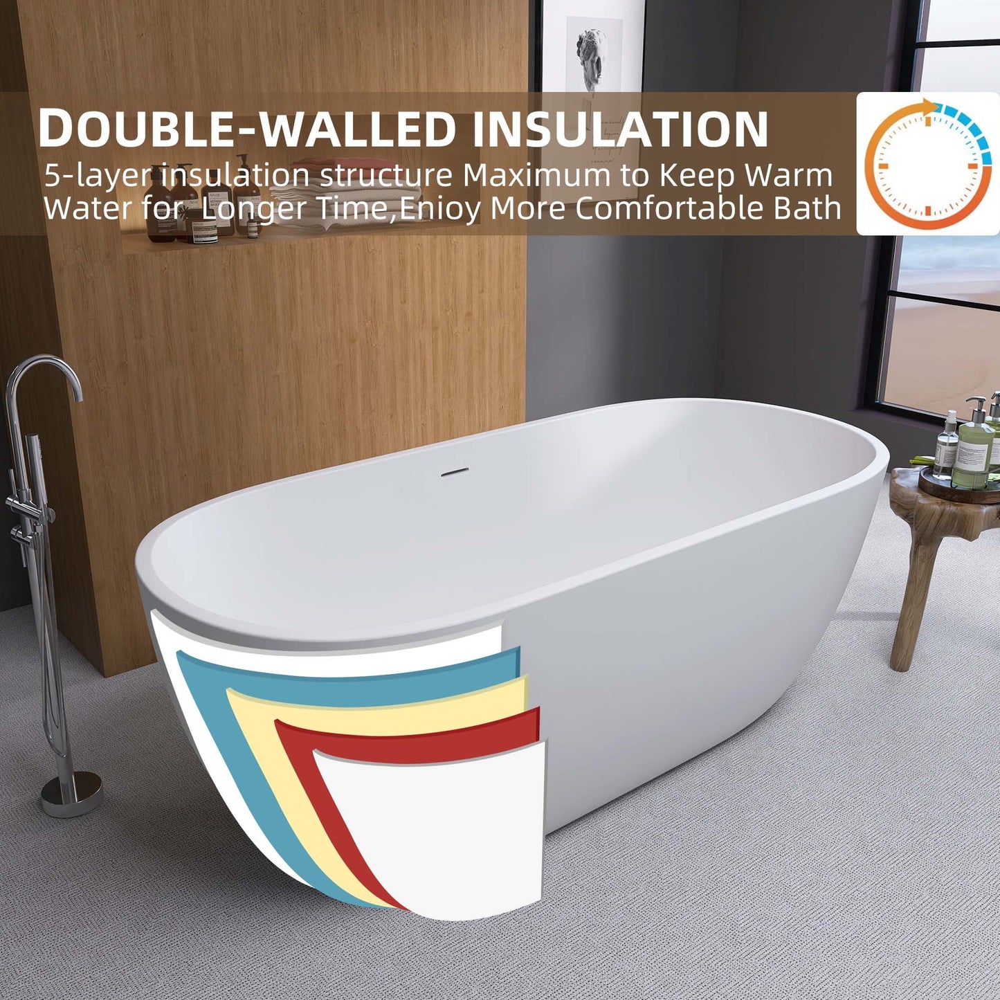 Relax Oval Freestanding Soaking Tub