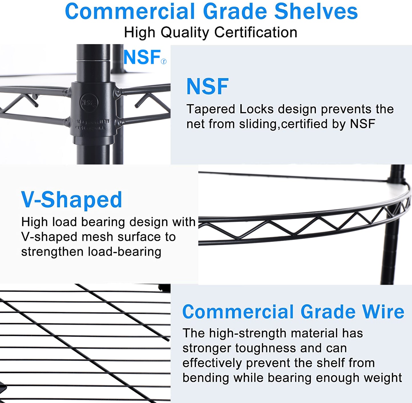 Corner Charm: Adjustable Heavy-Duty Wire Shelf Rack