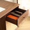 Natural Charm Black Walnut Desk - Spacious Home Office with Storage