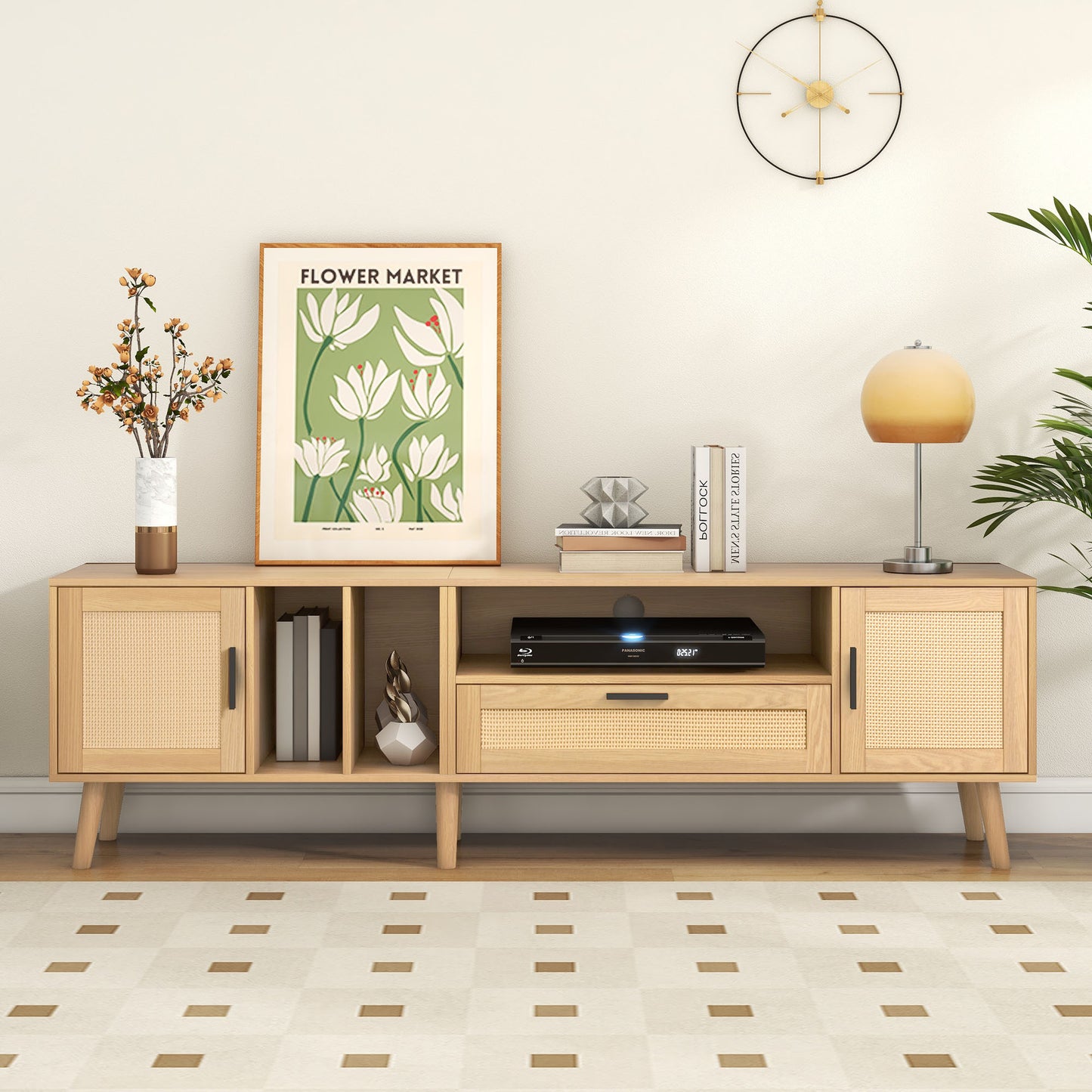 Rattan Chic TV Stand: Stylish Console for Any Room