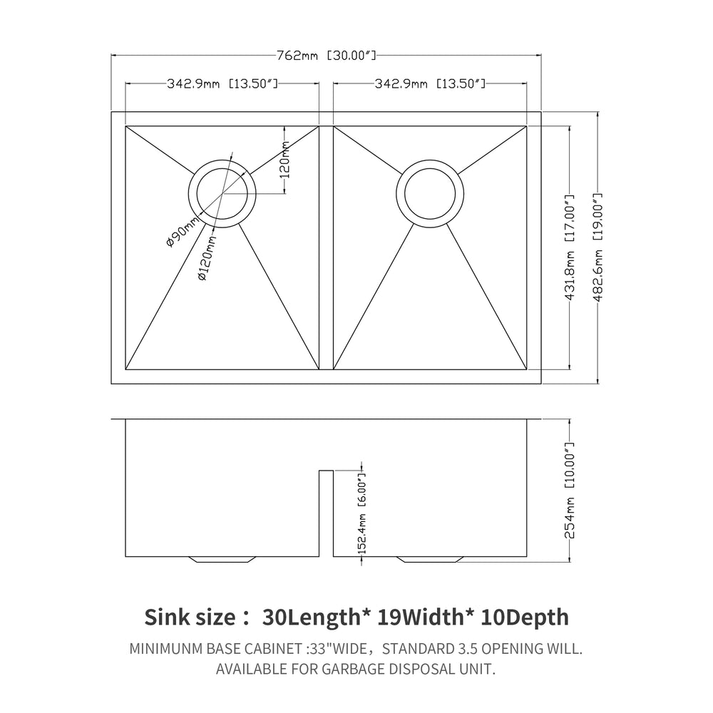 Deluxe Double Undermount Kitchen Sink