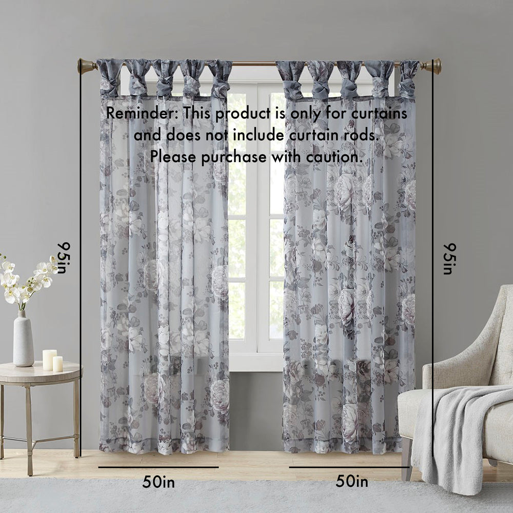 Floral Breeze Sheer Curtains