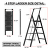 Easy Reach Folding Step Stool - Safe & Sturdy Ladder