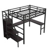 MaxLoft Bed with Desk & USB - Sleek Space Saver for All Ages