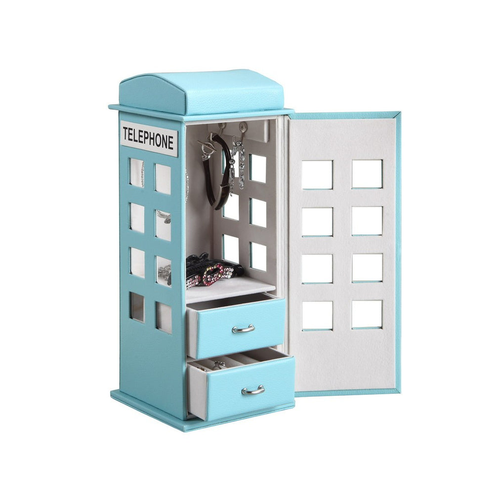 Pastel Blue Vintage Phone Jewelry Box